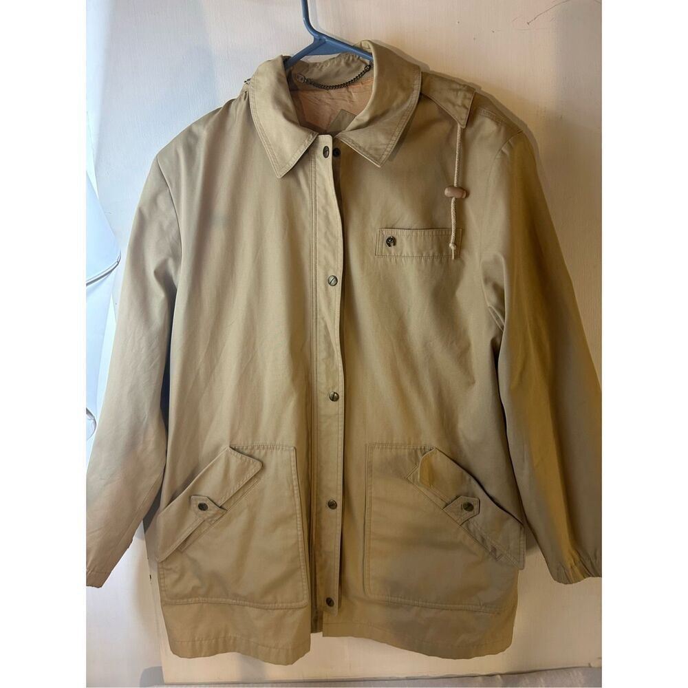 Etienne Aigner coat Rain Jacket‎ large Cargo pockets Vintage 80's